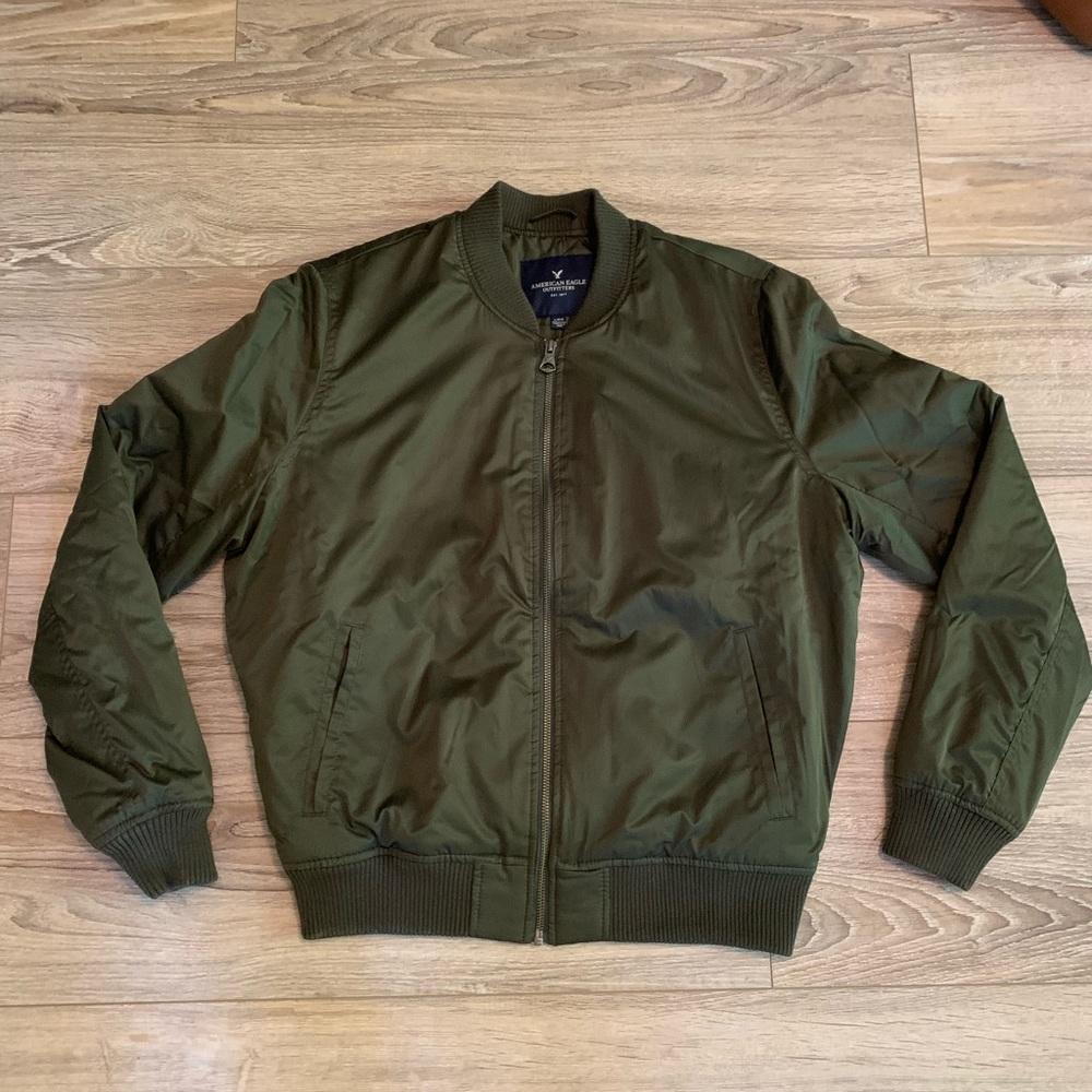 Army Green American Eagle Bomber Jacker